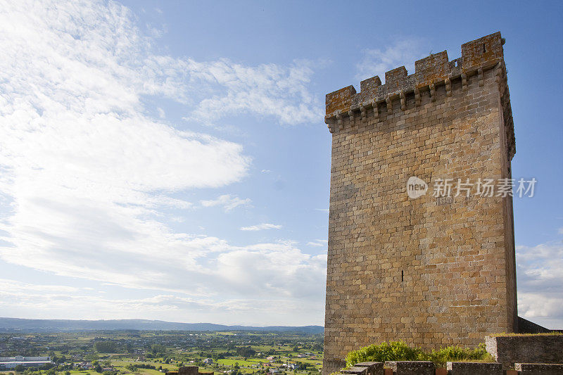 Monforte de Lemos古防御塔，圣文森特杜皮诺纪念性建筑群，卢戈省，加利西亚，西班牙。